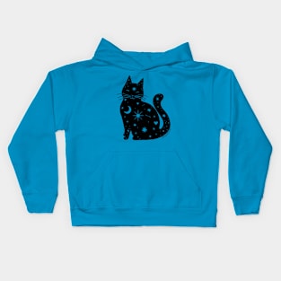 Starry Void Cat Kids Hoodie